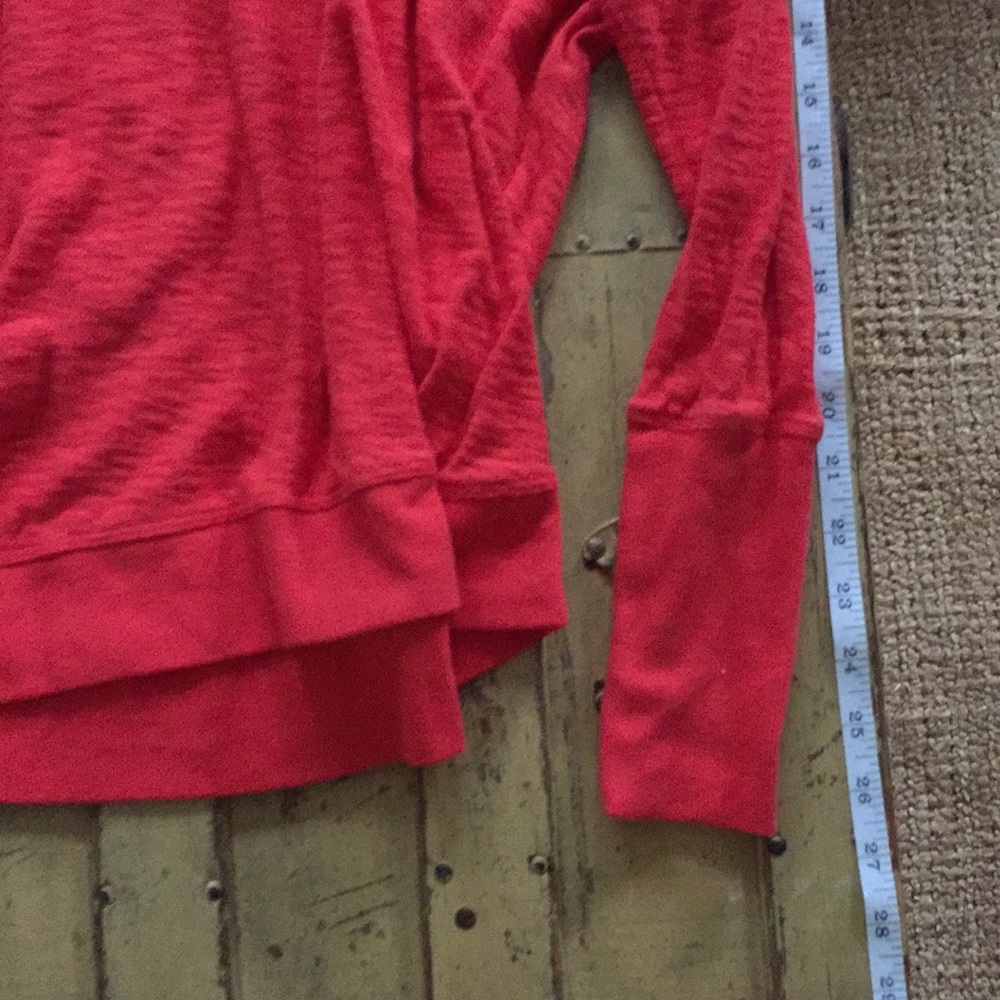 Lucy & Laurel Stretch Red Boho Oversized Top S - image 8